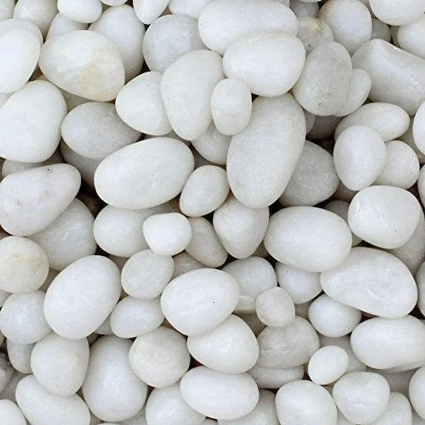 White Polished Stones | 1kg