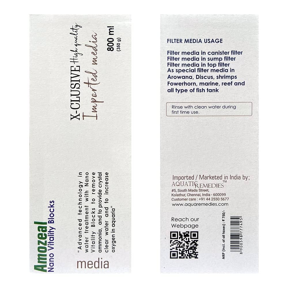 Amozeal nano vitality blocks | filter media | Aquatic remedies