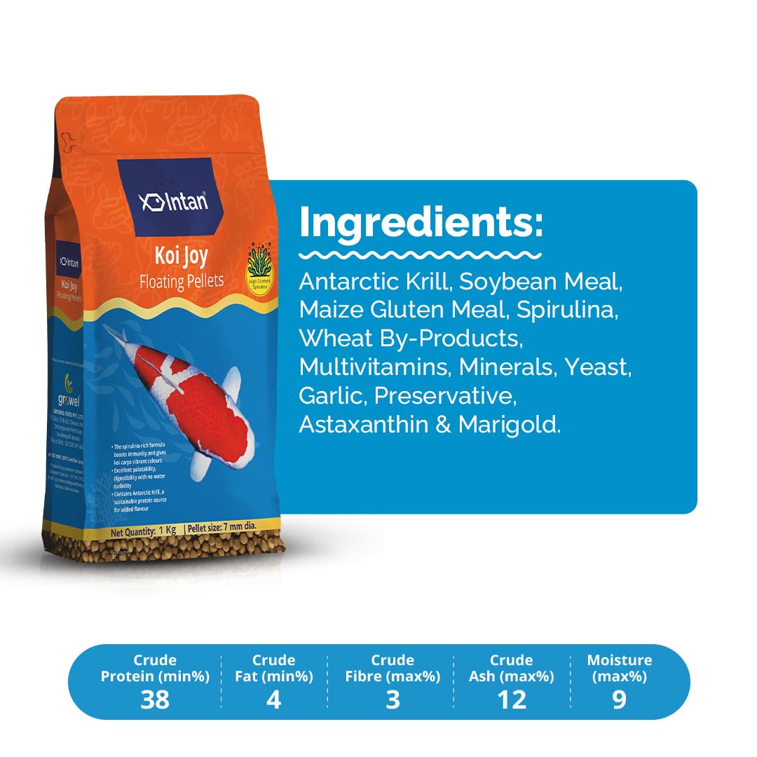 Intan Koi Joy Pellets - 1kg (7mm dia)