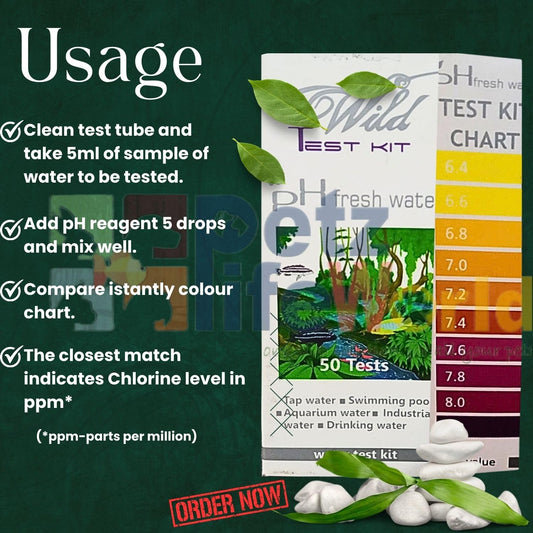Wild Fresh water Testing kit | Aquatic Remedies | 200 Tests