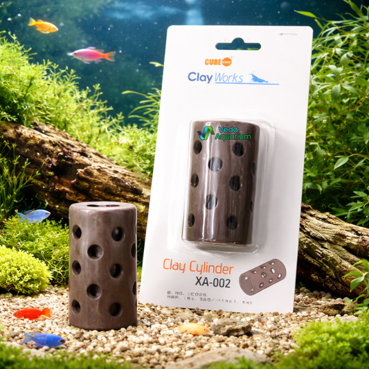 Cube one XA 002 | Clay Cylinder |  Clay Toy for aquarium