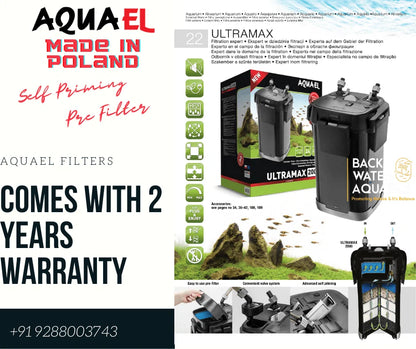Aquael Ultramax 1500 Canister Filter | New Version 2026 | 1500 L/H External Aquarium Filter