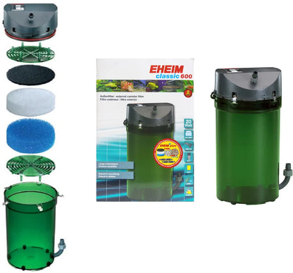 Eheim Classic 250 Canister Filter with Media | Compact Aquarium External Filter