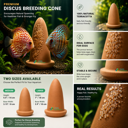Clay Discus Breeding Cone | Aquarium Spawning Cone for Discus Fish
