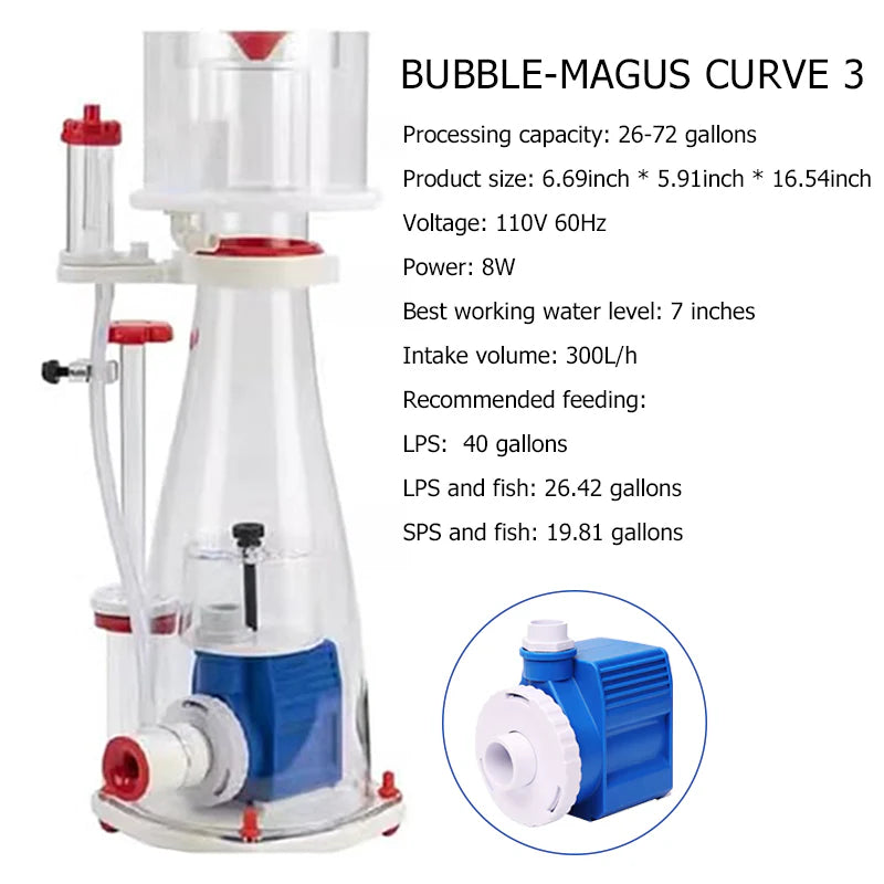 Bubble Magus Curve 3 Protein Skimmer | Compact Reef Filtration