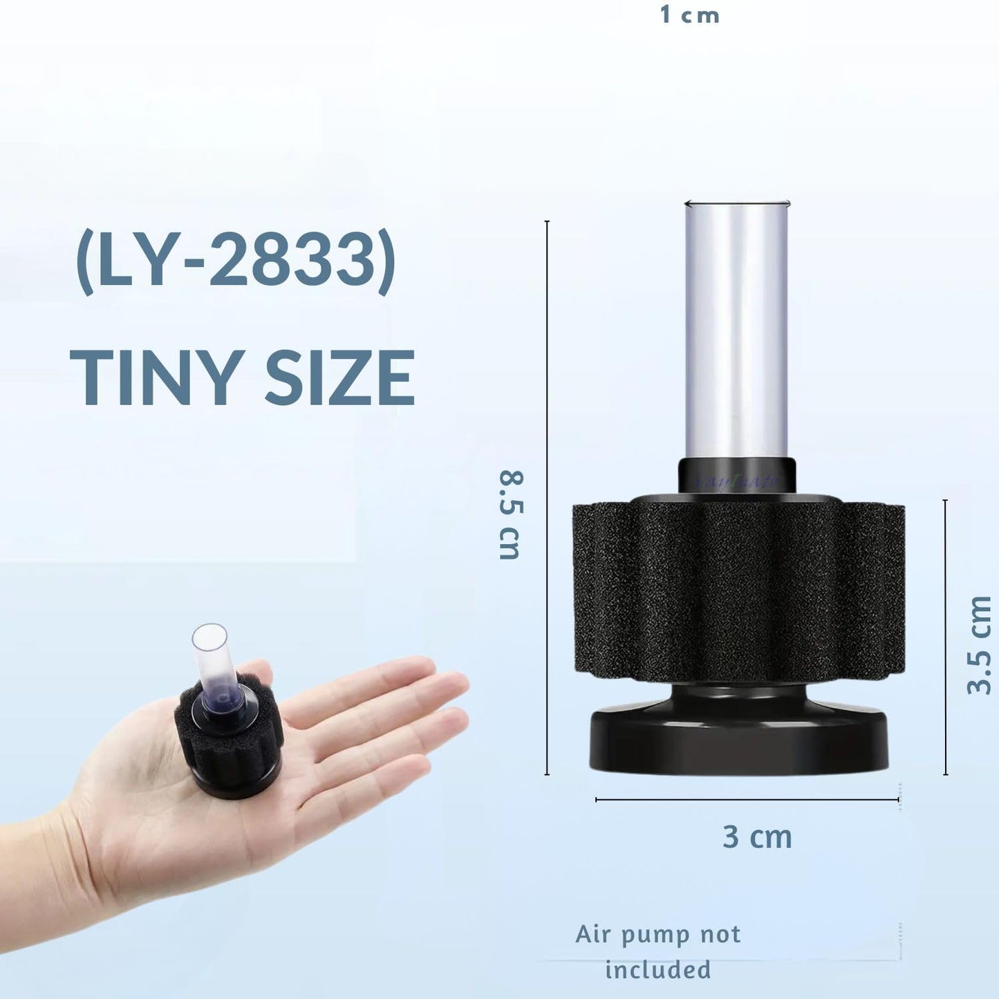 Mini sponge filter for nano aquarium