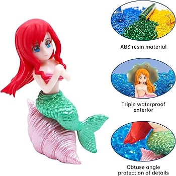 Mermaid on red Shell | 2 Pc