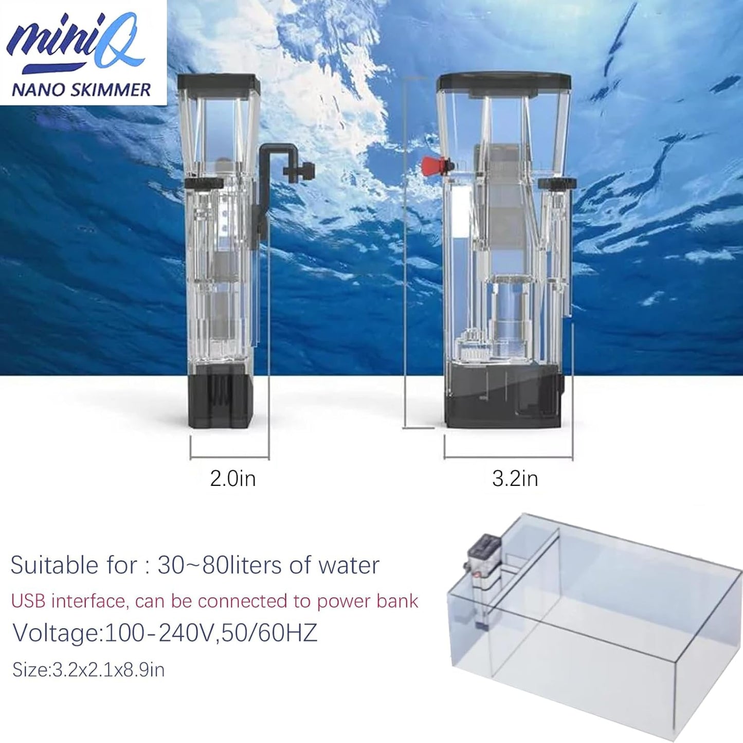 Bubble Magus Mini Q | Marine Protein skimmer