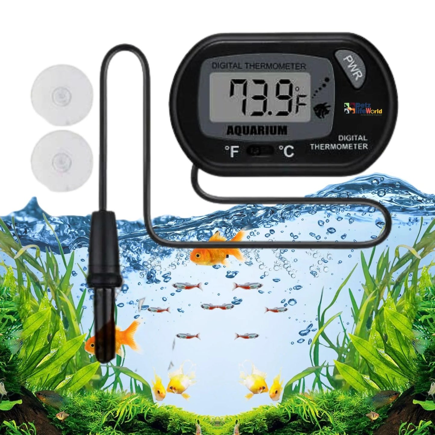 Digital Probe Thermometer for Aquarium | LCD Aquarium Temperature Monitor