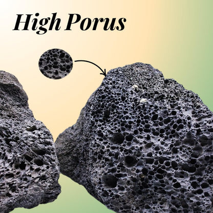 Black Lava Rock | Natural Aquarium Aquascaping Stone | 1kg