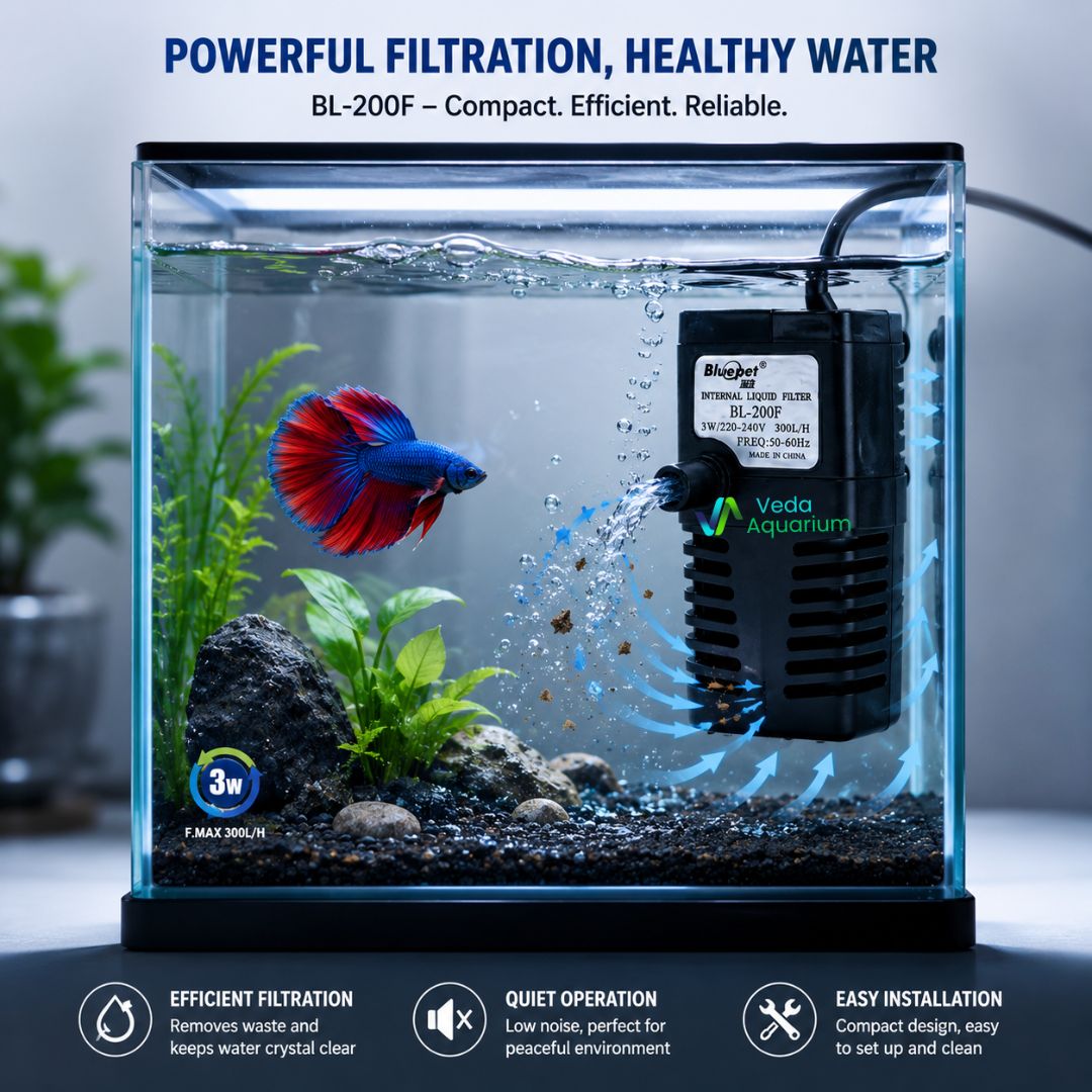 BluePet BL-200F Internal Filter | 3W 300L/H Nano Aquarium Filter