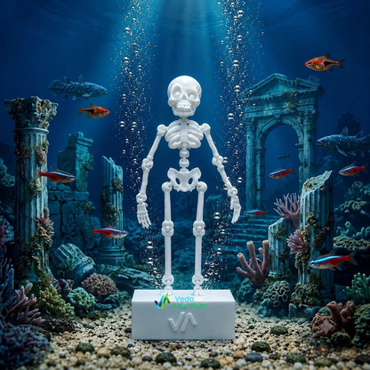Dancing Skeleton Aquarium Air Bubble Ornament | Animated Fish Tank Decoration