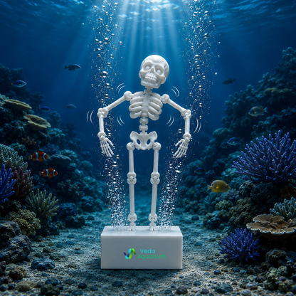 Dancing Skeleton Aquarium Air Bubble Ornament | Animated Fish Tank Decoration