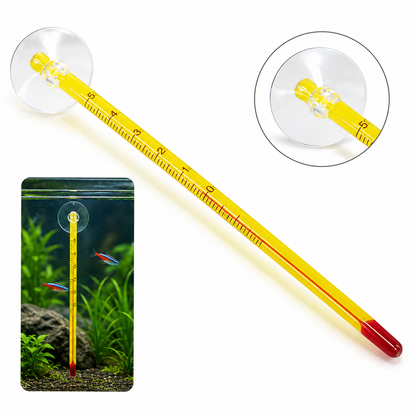 Glass Thermometer | Glass Fish Tank Water Temperature Monitor