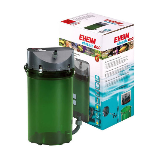 Eheim Classic 600 Canister Filter with Media | External Aquarium Filter for Large Tanks