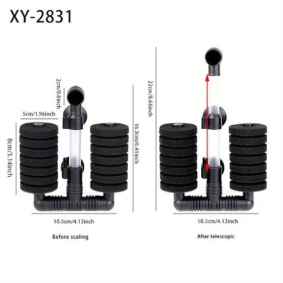 Bio Sponge filter | XY 2831 | Double sponge filter