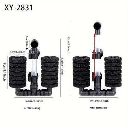 Bio Sponge filter | XY 2831 | Double sponge filter