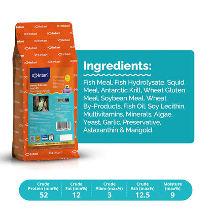 Intan Breeder & Grower Food | Premium High Protein Fish Food | 35g
