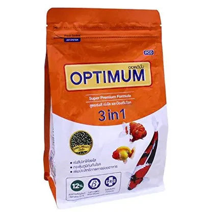 Optimum 3 in 1 fish food | 12% Spirulina (400g)