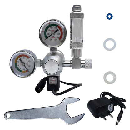 CO2 Regulator with solenoid | Wyin / ZRDR- Single way | Double Guage