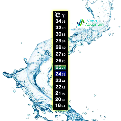 Aquarium Sticker Thermometer | External Temperature Strip for Fish Tank