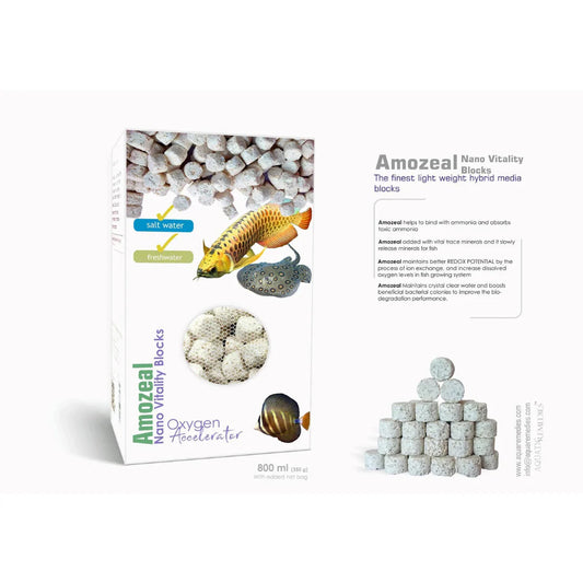 Amozeal nano vitality blocks | filter media | Aquatic remedies