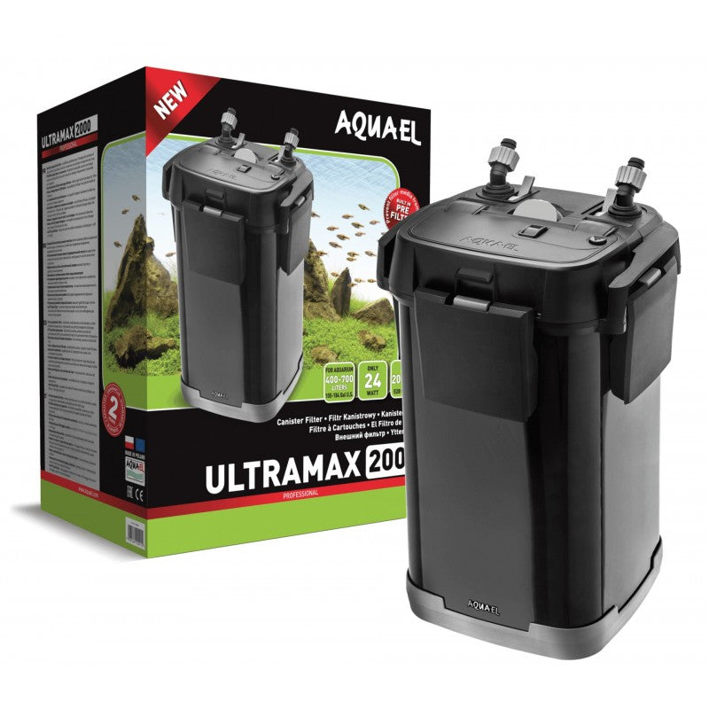 Aquael Ultramax 2000 Canister Filter | New Version 2026 | 2000 L/H External Aquarium Filter