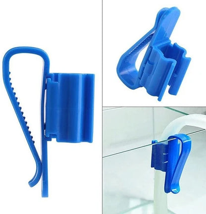 Vertical Pipe Fixing Clip Black (Pack of 2) | Aquarium Pipe Holder