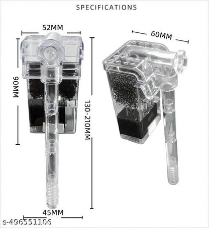 Bluepet BLH-301 Hanging Filter | Compact HOB Aquarium Filter